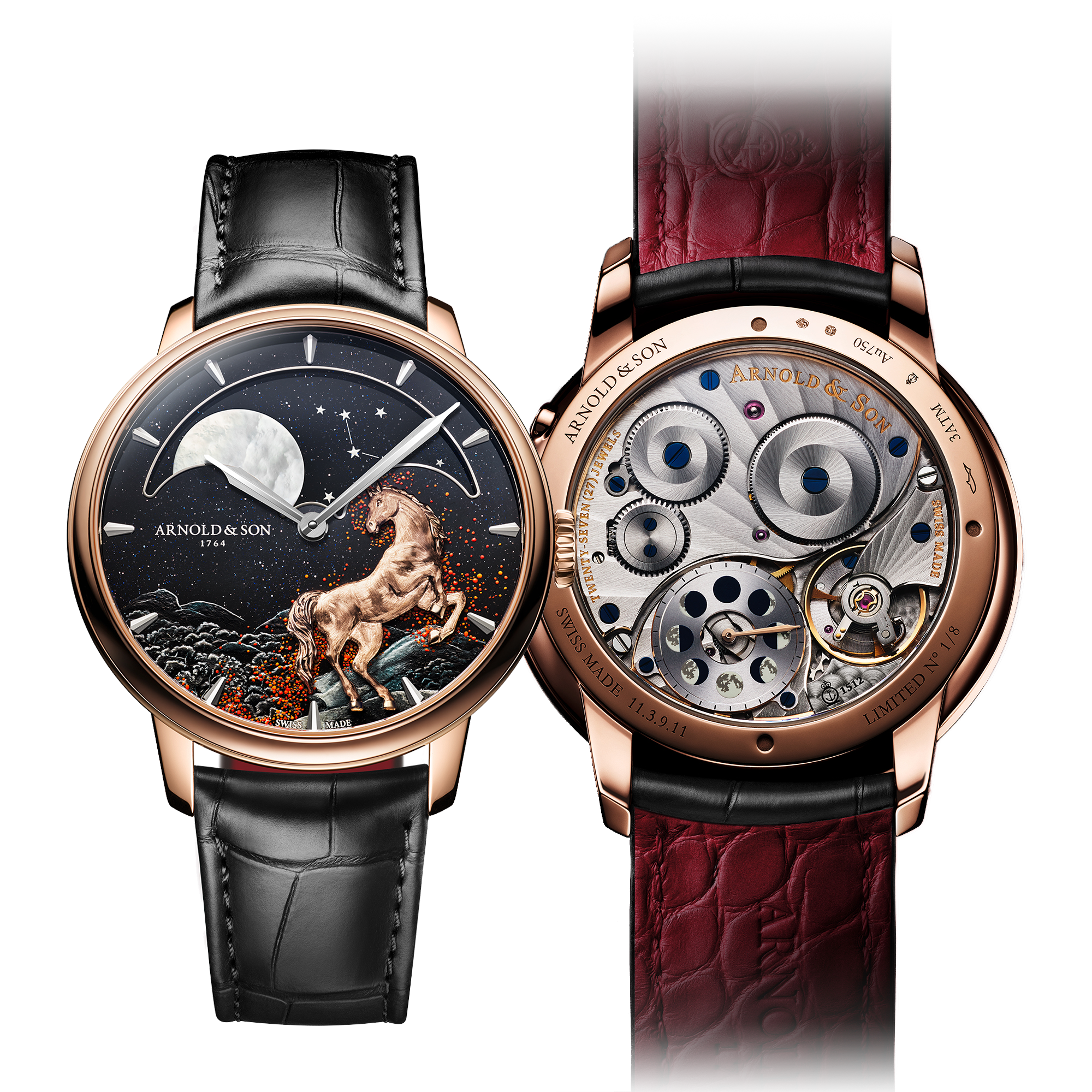 Perpetual Moon 41.5 Red Gold “Year of the Horse.”